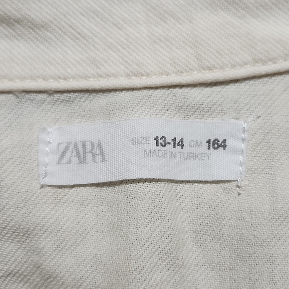 Zara White Short Sleeve Button Down Shirt - Picture 7 of 7